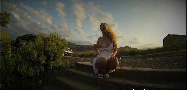  Flashing nude near the road